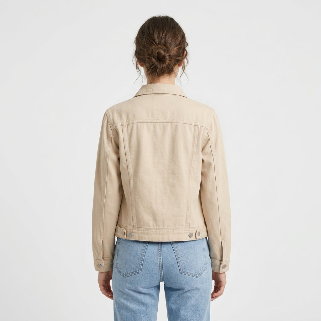 Beige Baumwolljacke