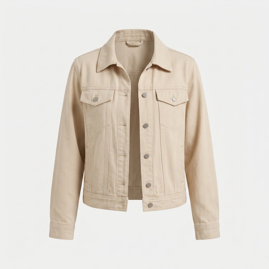 Beige Baumwolljacke