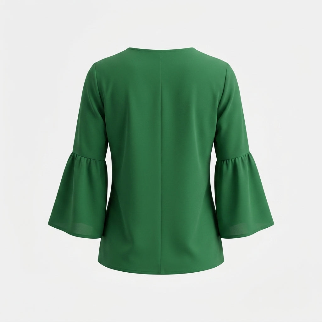 Grüne Polyesterbluse