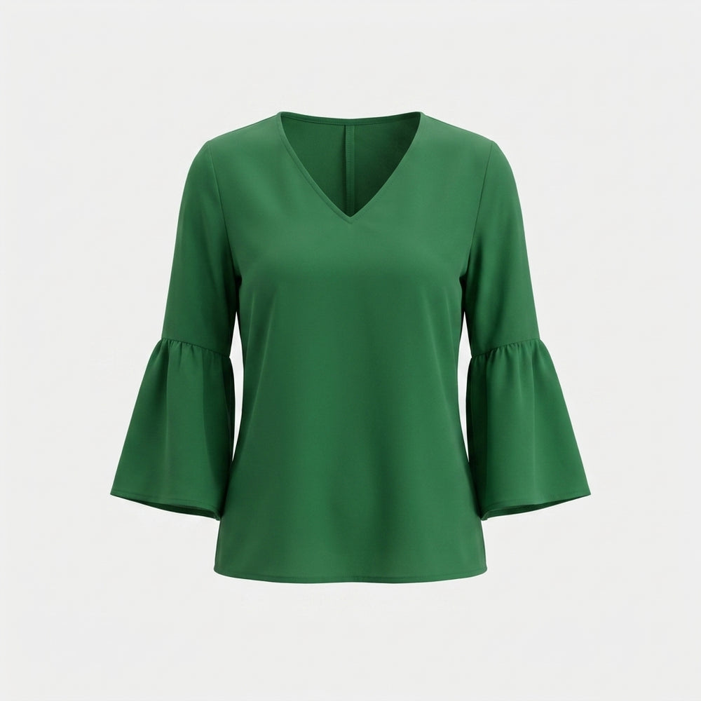 Grüne Polyesterbluse