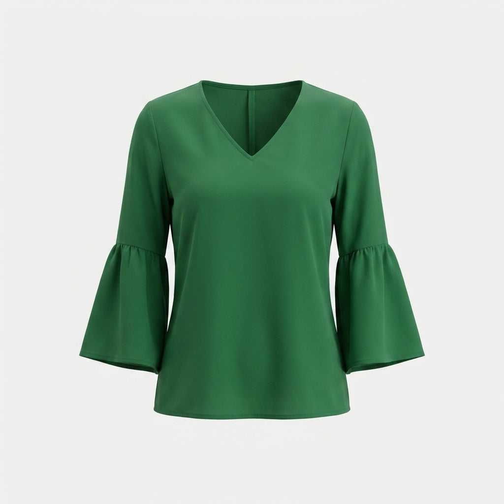 Grüne Polyesterbluse