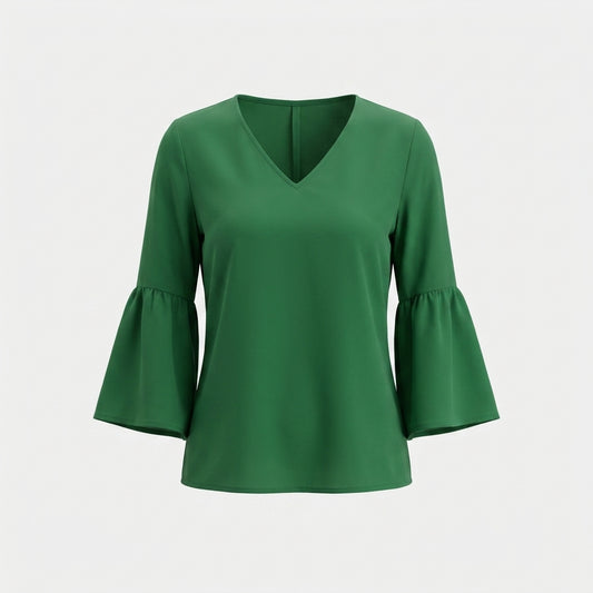Grüne Polyesterbluse