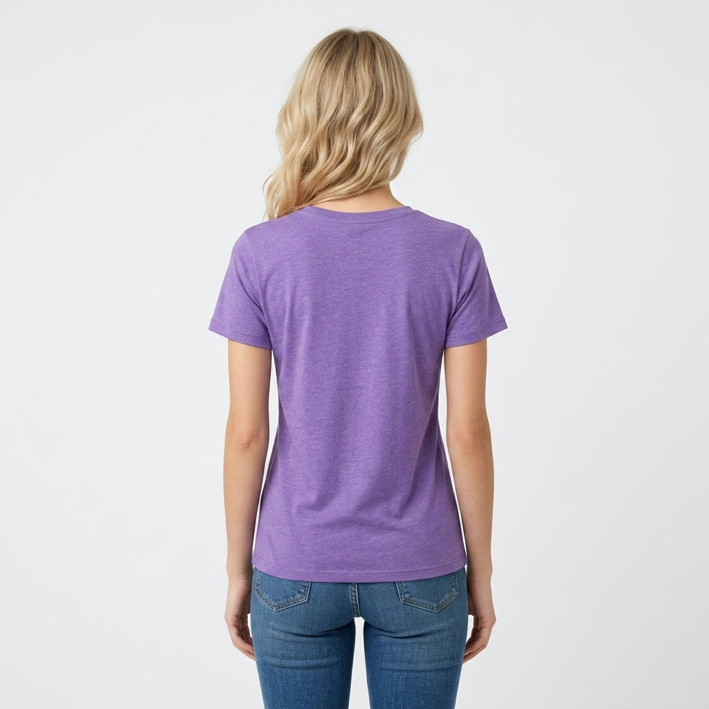 Lila Baumwoll-T-Shirt