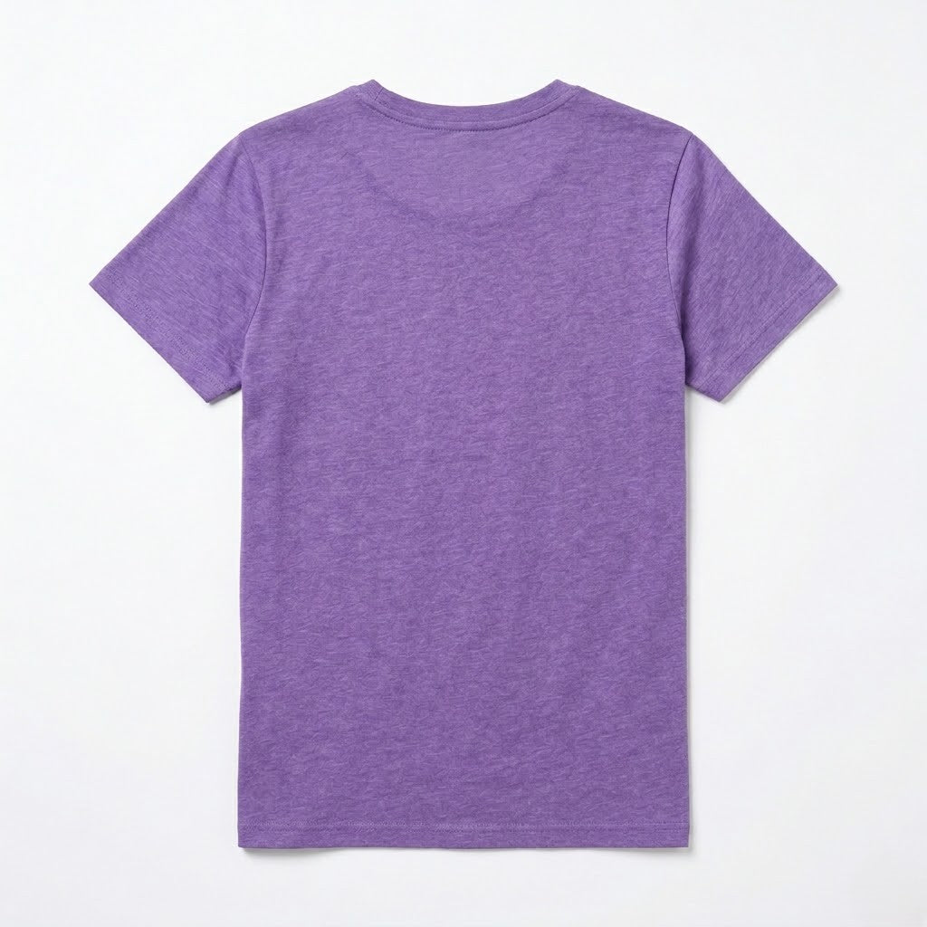 Lila Baumwoll-T-Shirt