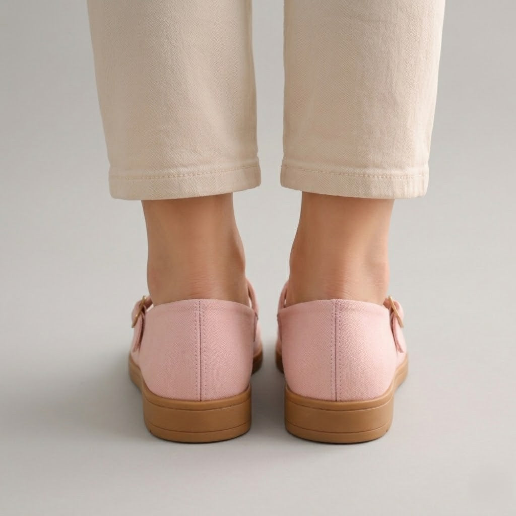 Rosa Mary Jane Schuhe aus Canvas