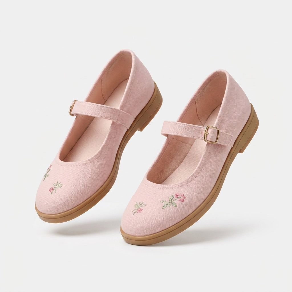 Rosa Mary Jane Schuhe aus Canvas