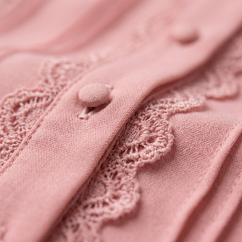 Rosa Polyesterbluse